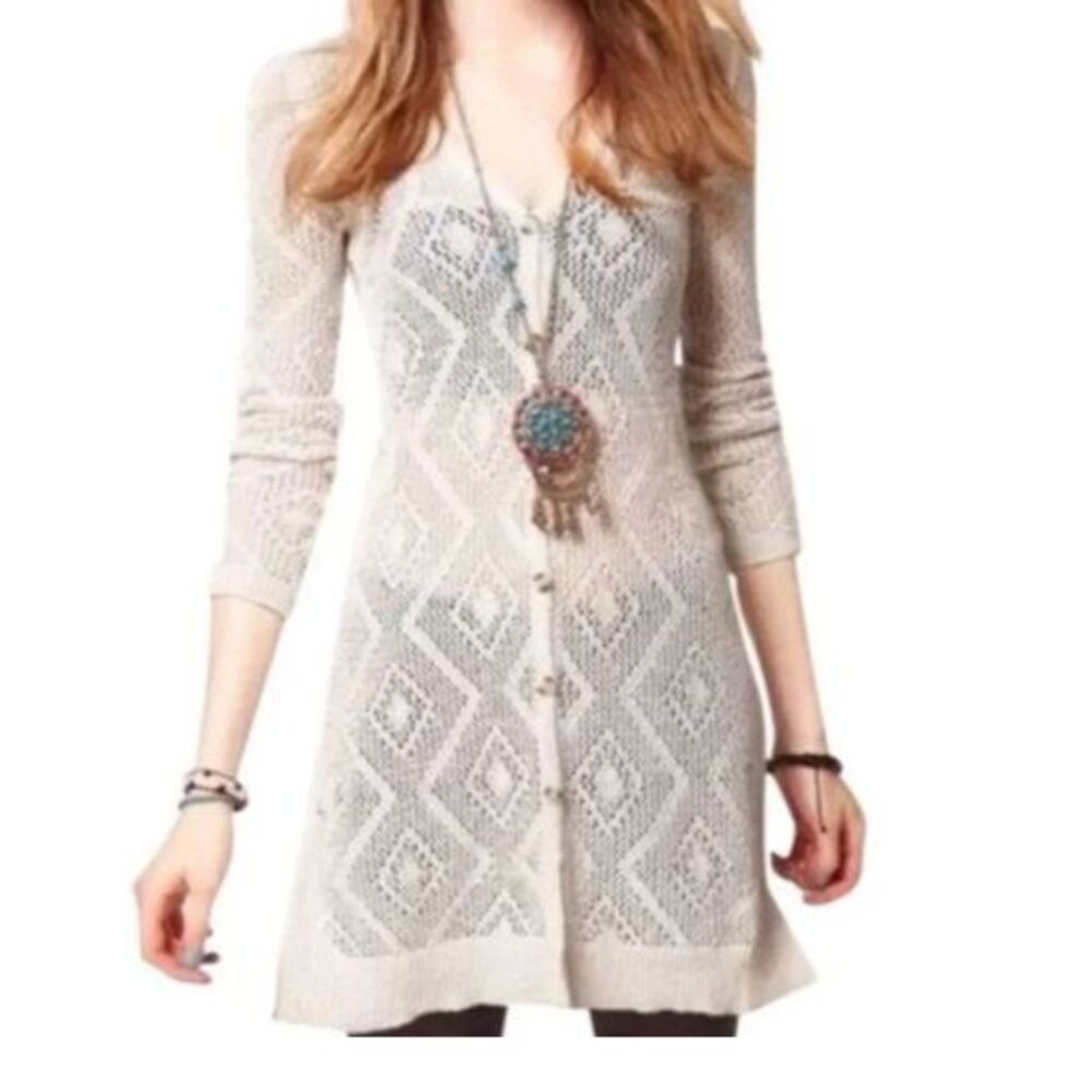Women's Free People Sara Longline Knit Cardigan Size M